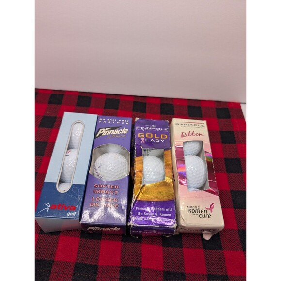 Mixed Lot Pinnacle & Ativa Women’s Golf Balls – 4 Sleeves (12 Balls) Pink Ribbon - Picture 3 of 7